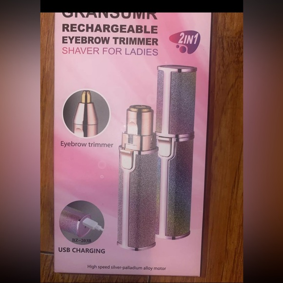 Gransumr  2 In 1 Rechargeable Eyebrow Trimmer Gentle On All Skin Types - Picture 2 of 2